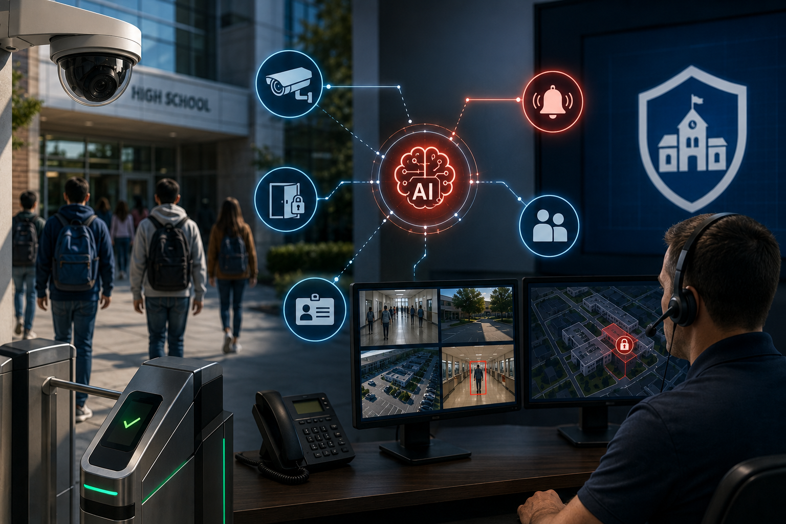 From Alerts to Action: Agentic AI for Threat Detection in Schools